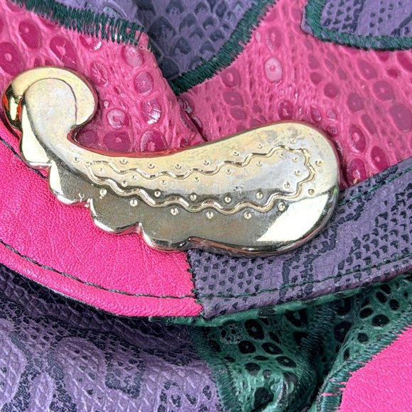 Vintage Nas Alentino Retro Multi-Colour Crossbody Purse - Picture 2 of 14